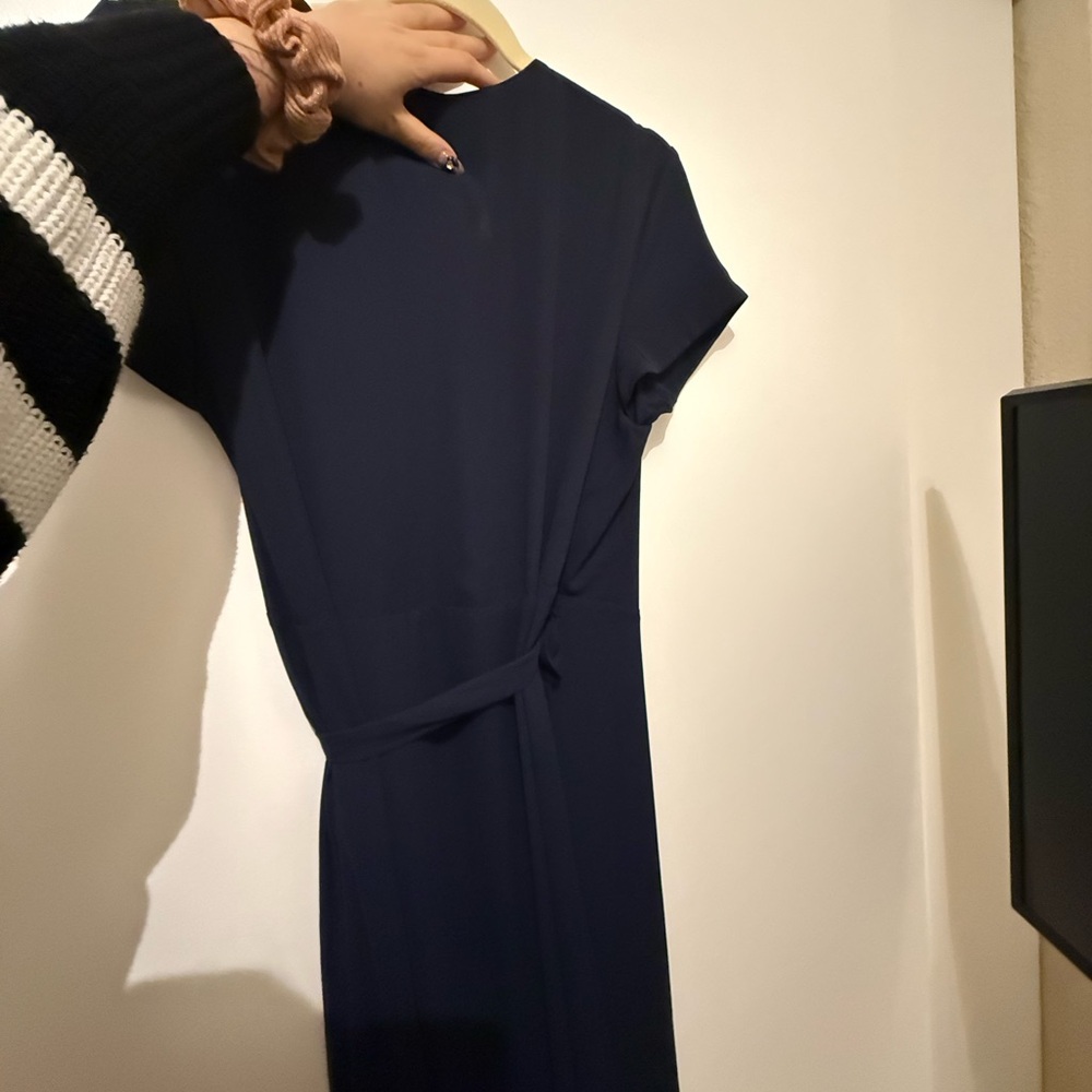 Aritzia Babaton Navy Wrap Dress - Medium - Picture 3 of 3